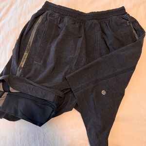 Lululemon 9" pace breaker short with luxtreme liner - washed black color